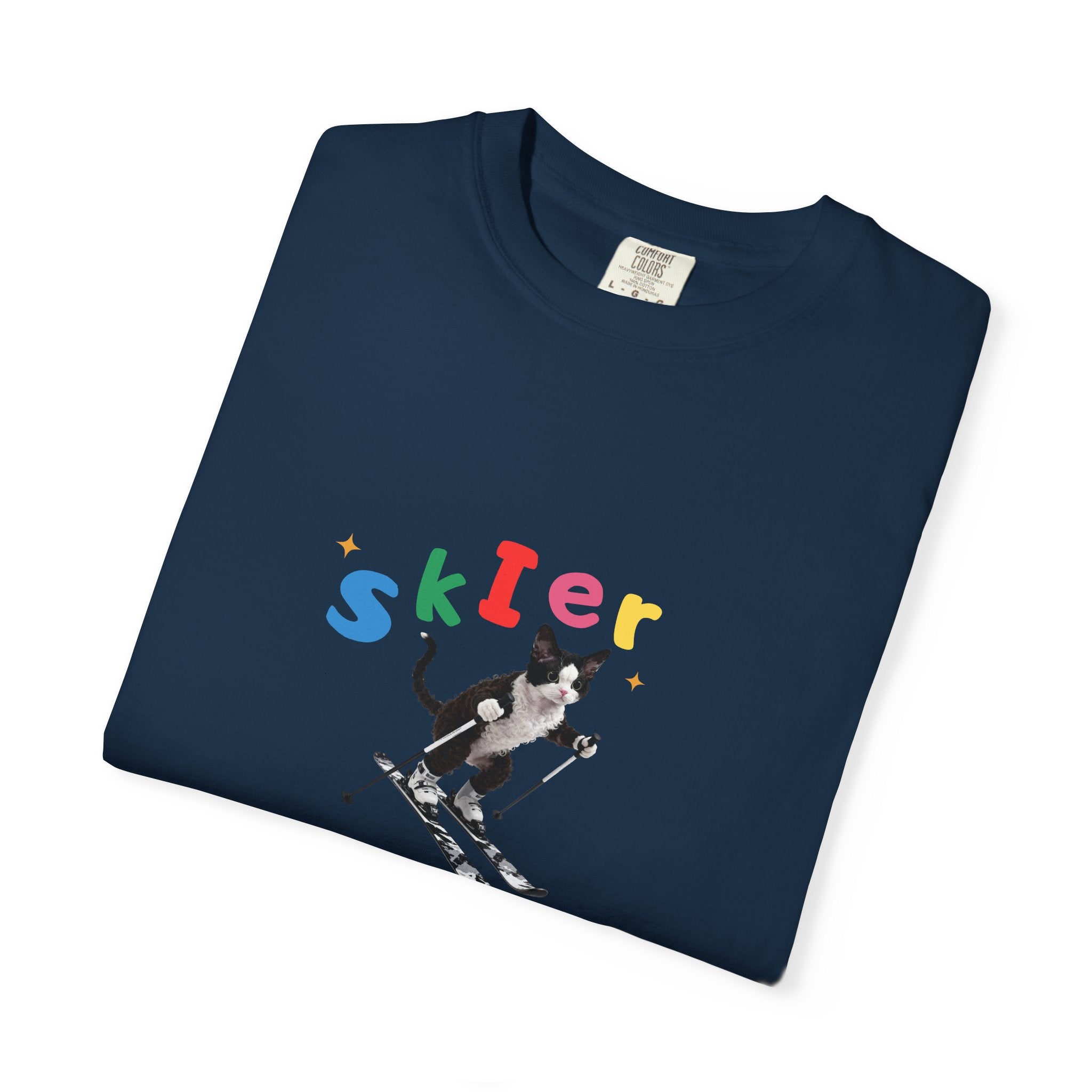 Custom Pet Portrait T-Shirt - 1:1 Personalized | Skiing Theme
