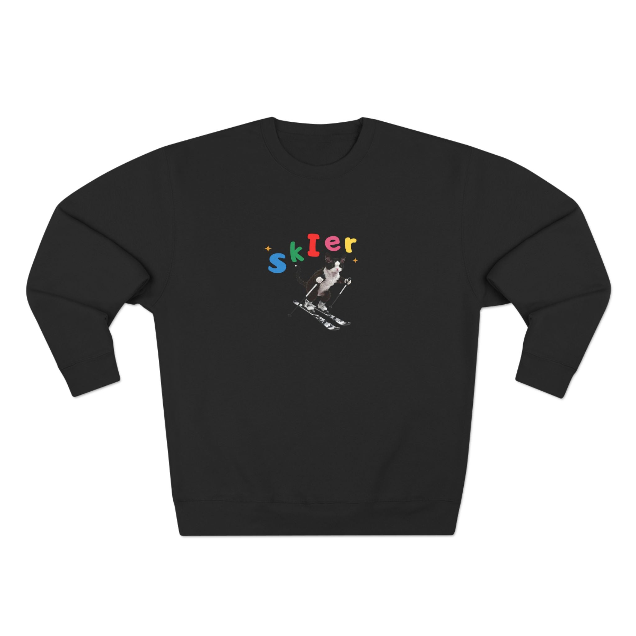 Custom Pet Portrait Sweatshirt - 1:1 Personalized | Skiing Theme