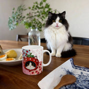 Custom Pet Portrait Mug - 1:1 Personalized | Strawberry Theme