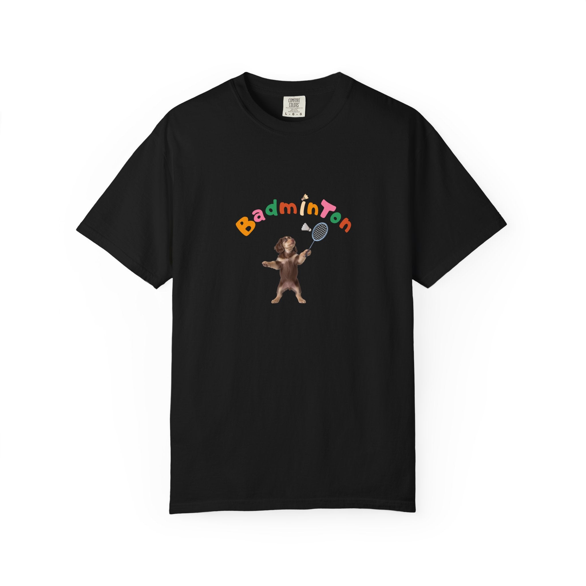 Custom Pet Portrait T-Shirt - 1:1 Personalized | Badminton Theme
