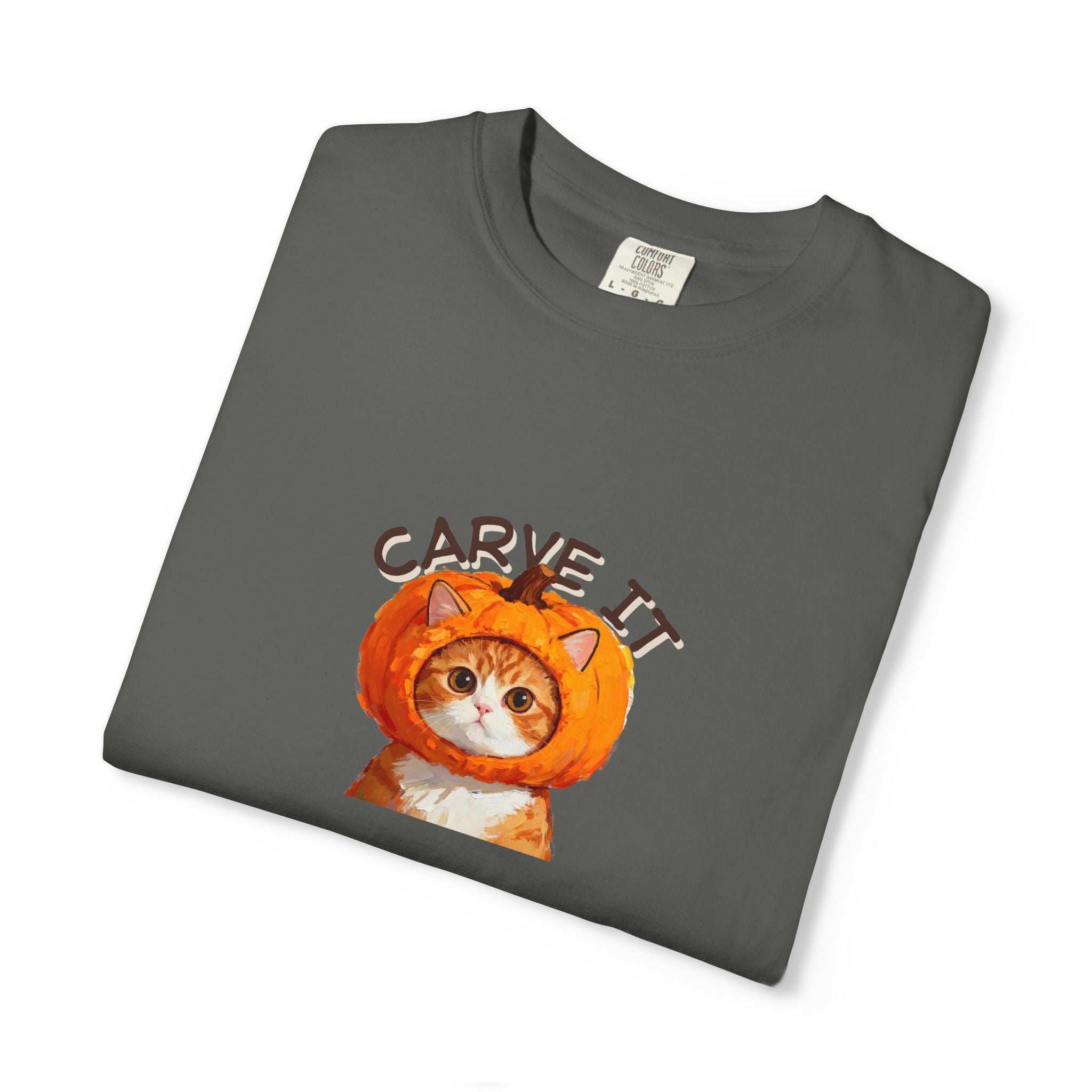 Custom Pet Portrait T-Shirt - 1:1 Personalized | Pumpkin Theme