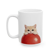Custom Pet Portrait Mug - 1:1 Personalized | Balloon-Red Theme