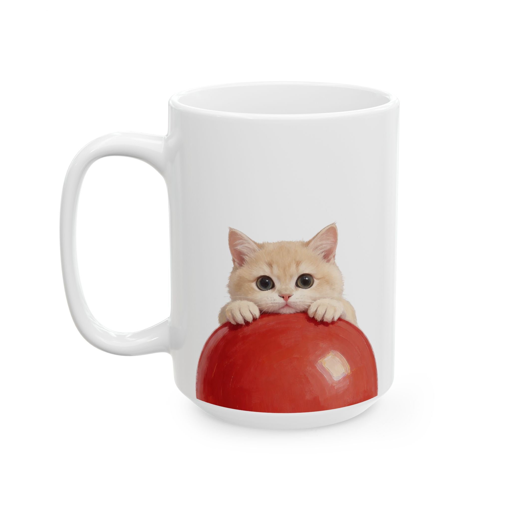 Custom Pet Portrait Mug - 1:1 Personalized | Balloon-Red Theme