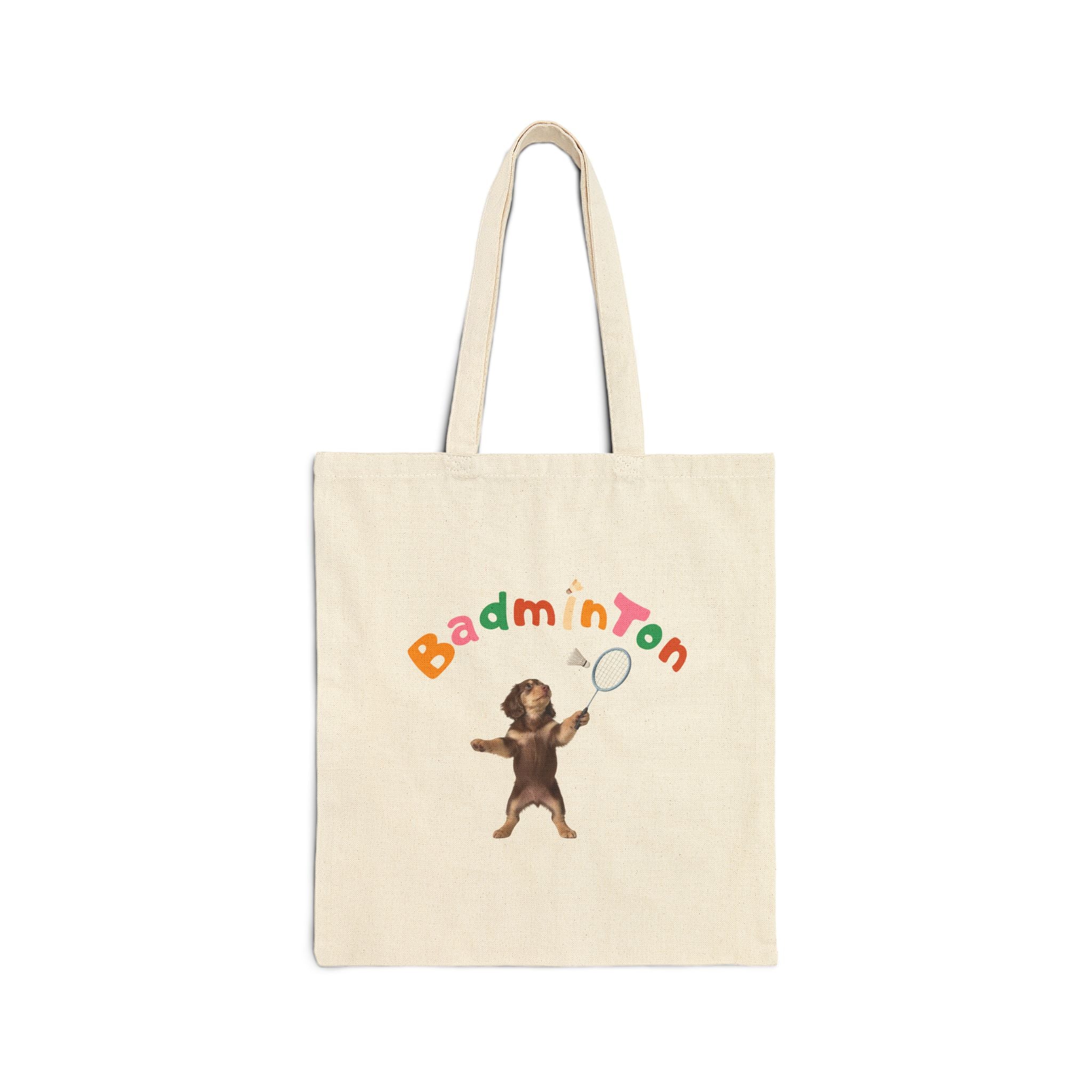 Custom Pet Portrait Tote Bag - 1:1 Personalized | Badminton Theme