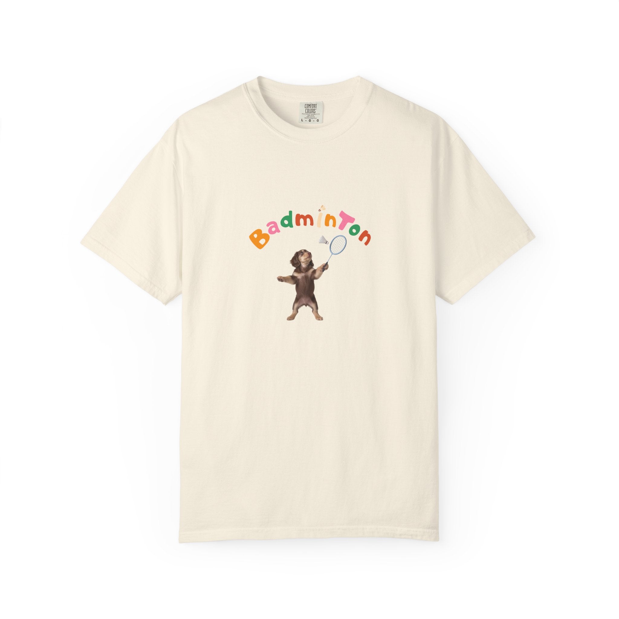 Custom Pet Portrait T-Shirt - 1:1 Personalized | Badminton Theme