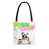 Custom Pet Portrait Tote Bag - 1:1 Personalized | Sunglasses Theme