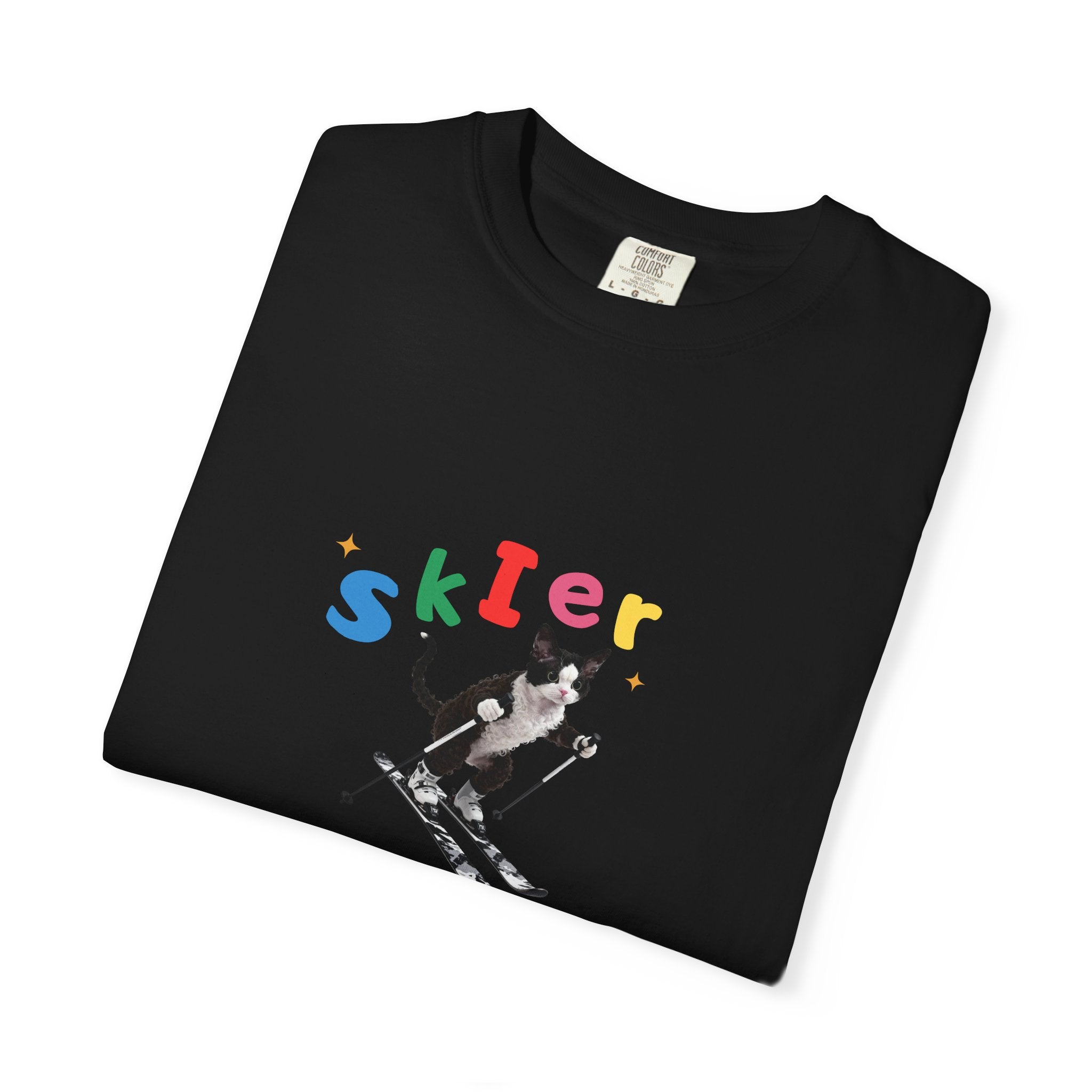 Custom Pet Portrait T-Shirt - 1:1 Personalized | Skiing Theme