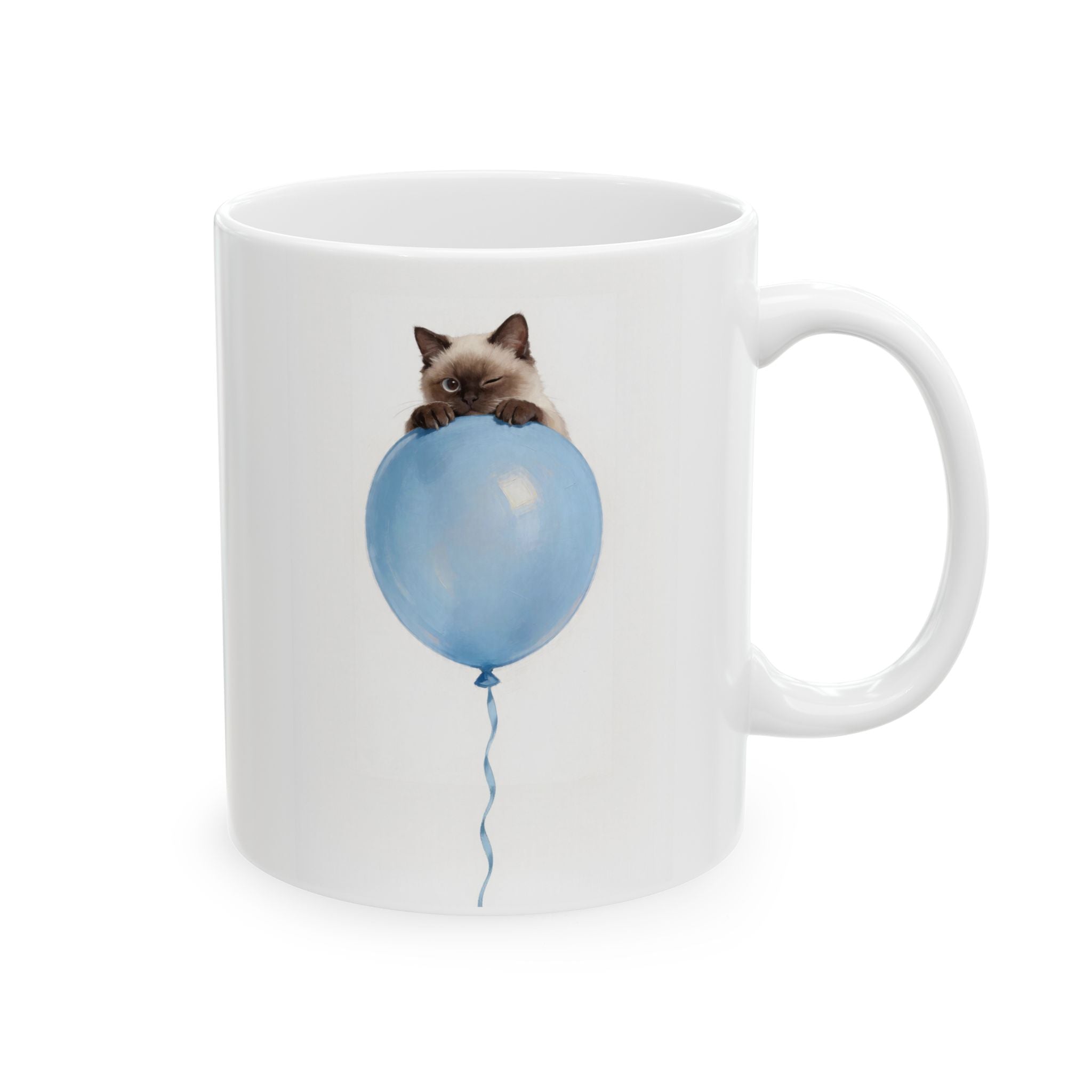 Custom Pet Portrait Tote Bag - 1:1 Personalized | Balloon-Blue Theme