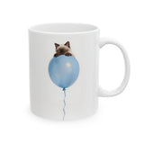Custom Pet Portrait Tote Bag - 1:1 Personalized | Balloon-Blue Theme