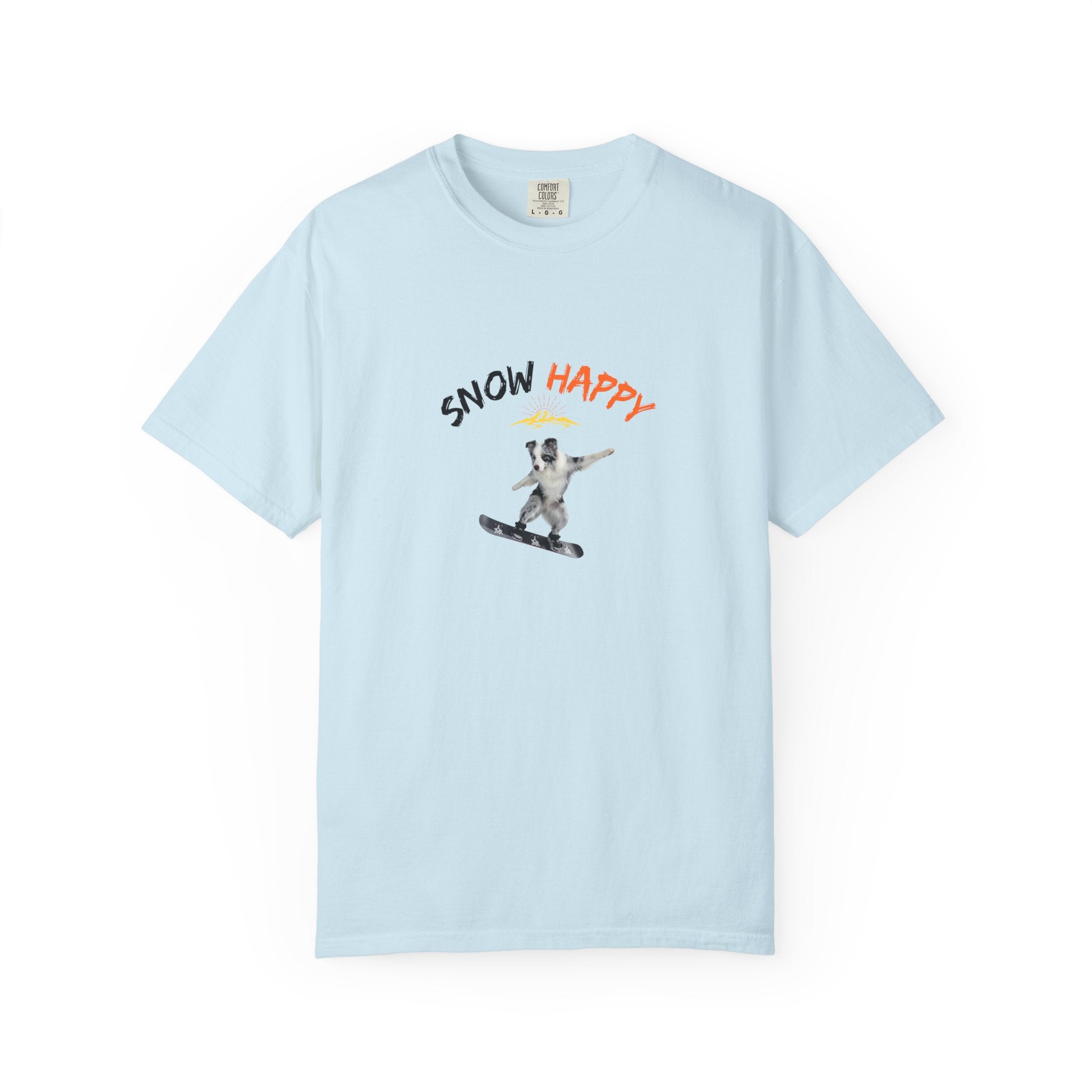 Custom Pet Portrait T-Shirt - 1:1 Personalized | Snowboarding Theme