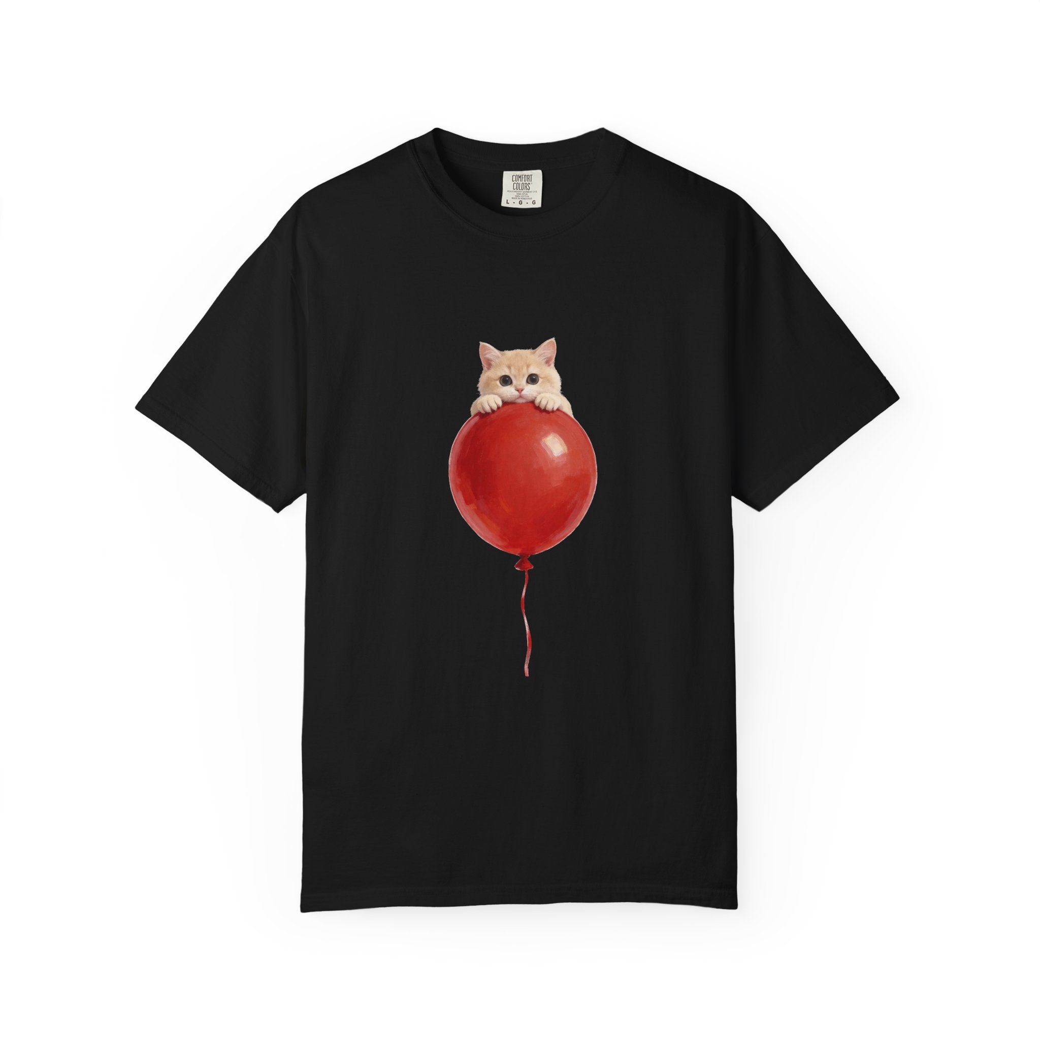 Custom Pet Portrait T-Shirt - 1:1 Personalized | Balloon-Red Theme