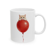 Custom Pet Portrait Mug - 1:1 Personalized | Balloon-Red Theme