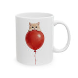 Custom Pet Portrait Mug - 1:1 Personalized | Balloon-Red Theme