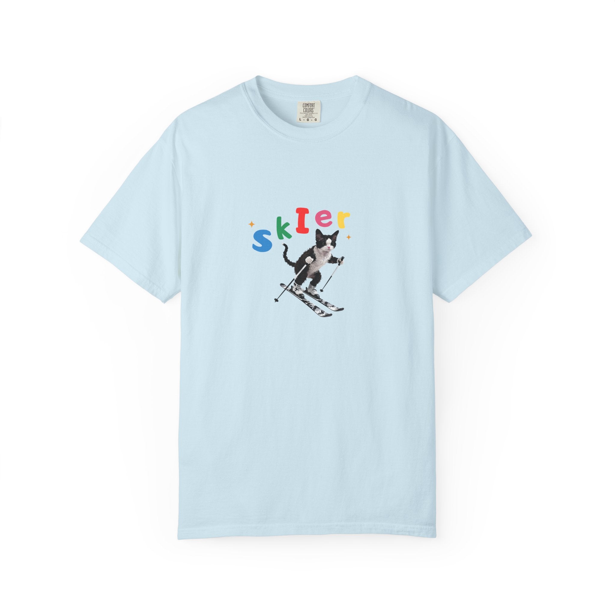 Custom Pet Portrait T-Shirt - 1:1 Personalized | Skiing Theme