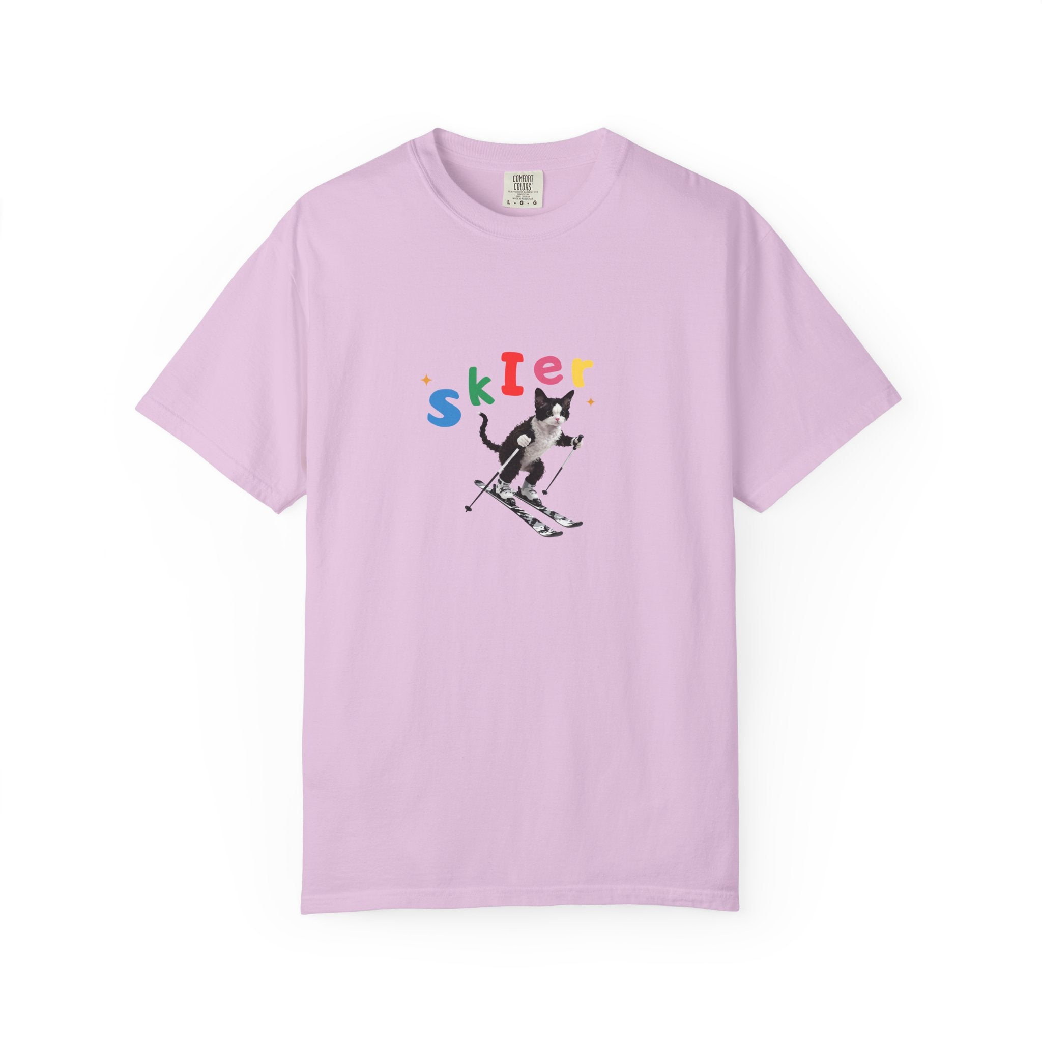 Custom Pet Portrait T-Shirt - 1:1 Personalized | Skiing Theme