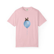Custom Pet Portrait T-Shirt - 1:1 Personalized | Balloon-Blue Theme