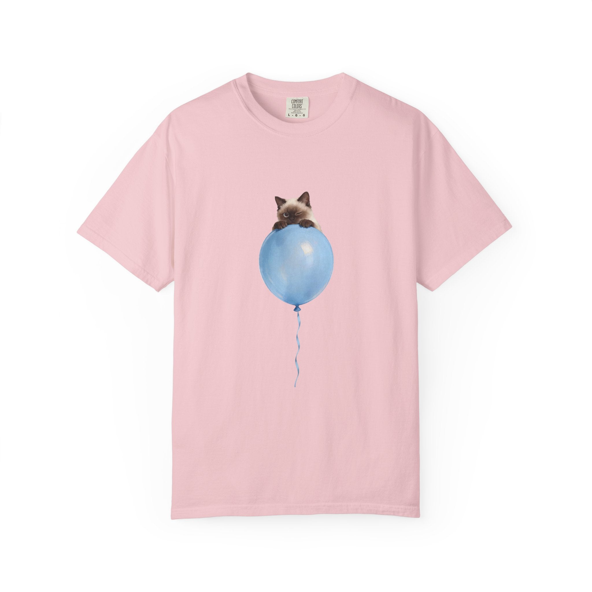 Custom Pet Portrait T-Shirt - 1:1 Personalized | Balloon-Blue Theme