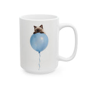 Custom Pet Portrait Tote Bag - 1:1 Personalized | Balloon-Blue Theme