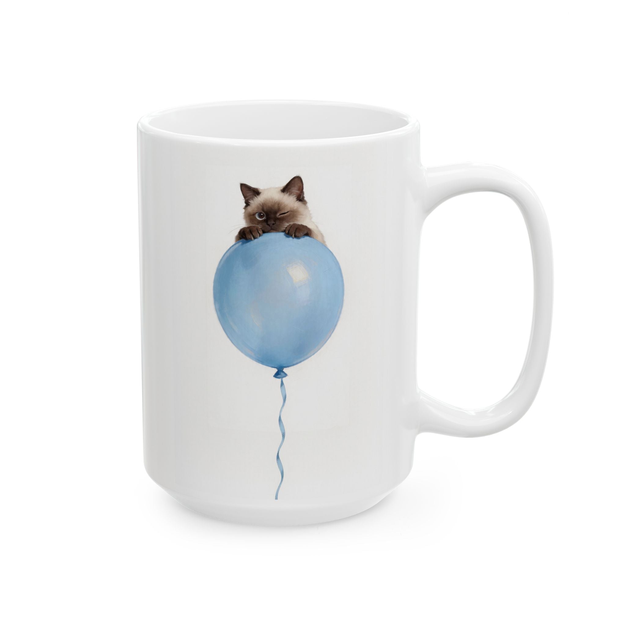 Custom Pet Portrait Tote Bag - 1:1 Personalized | Balloon-Blue Theme