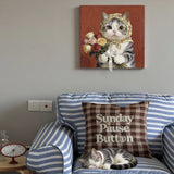Custom Pet Portrait Canvas - 1:1 Personalized | Rose Theme