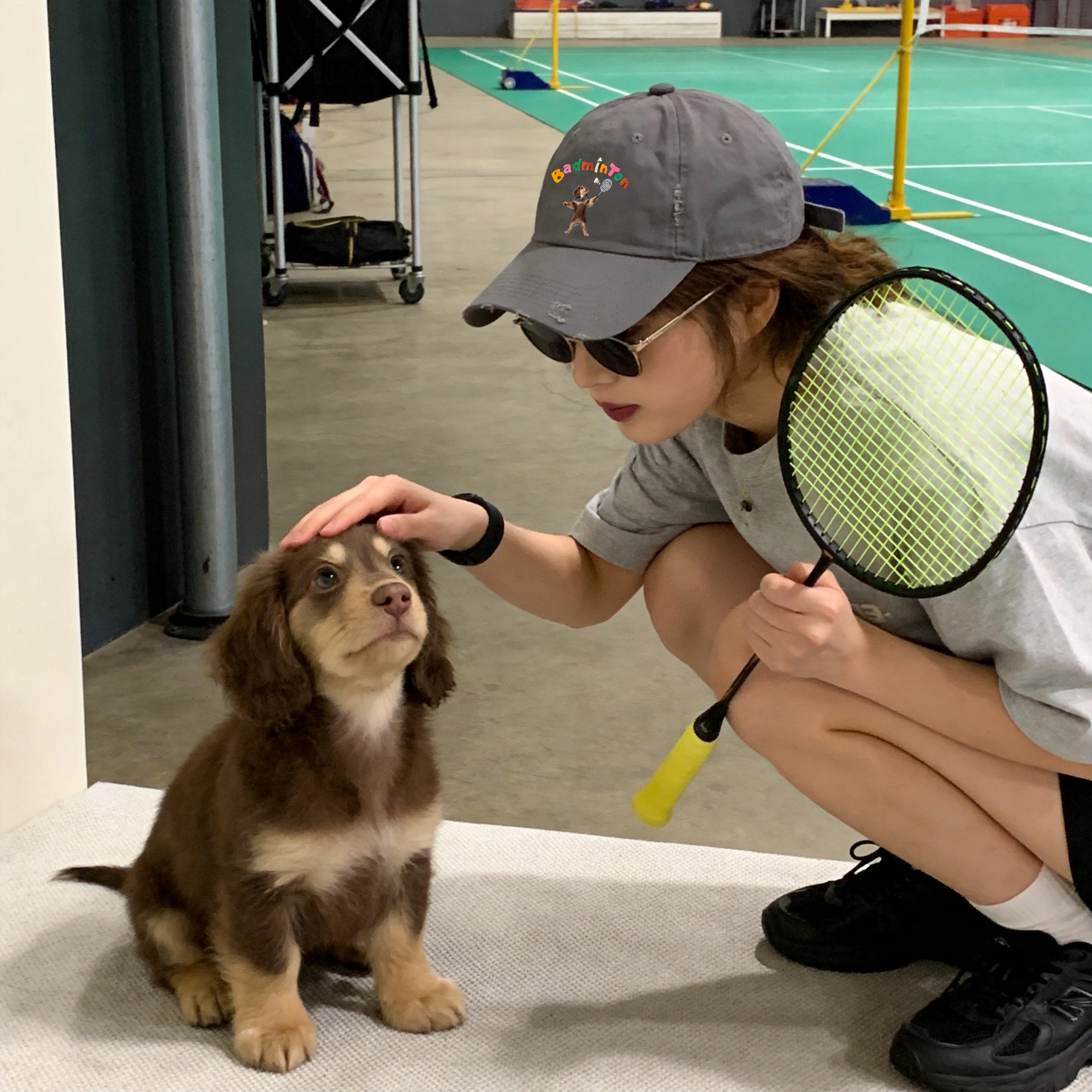 Custom Pet Portrait Cap - 1:1 Personalized | Badminton Theme