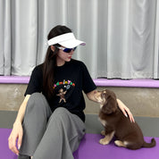 Custom Pet Portrait T-Shirt - 1:1 Personalized | Badminton Theme