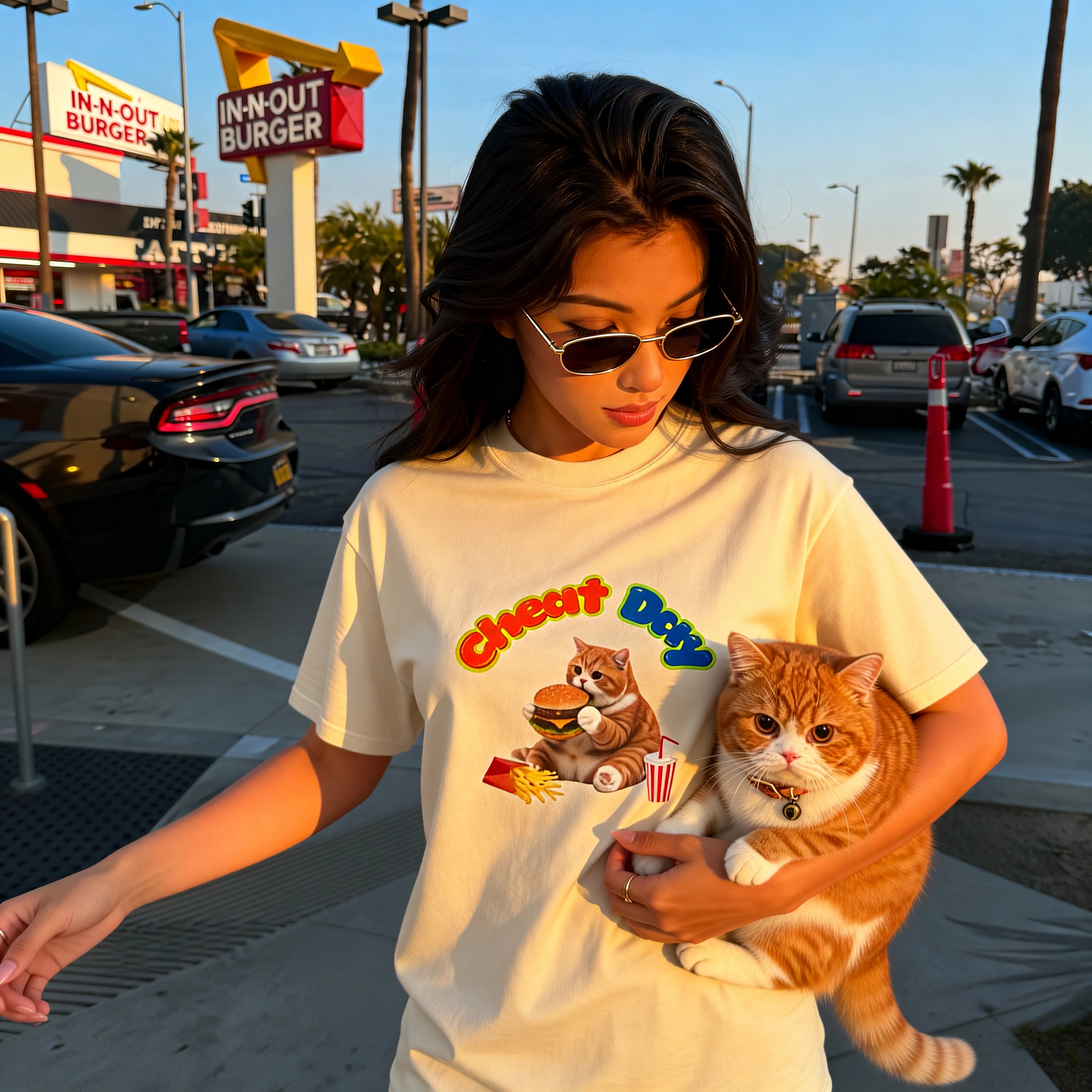 Custom Pet Portrait T-Shirt - 1:1 Personalized | CheatDay Theme