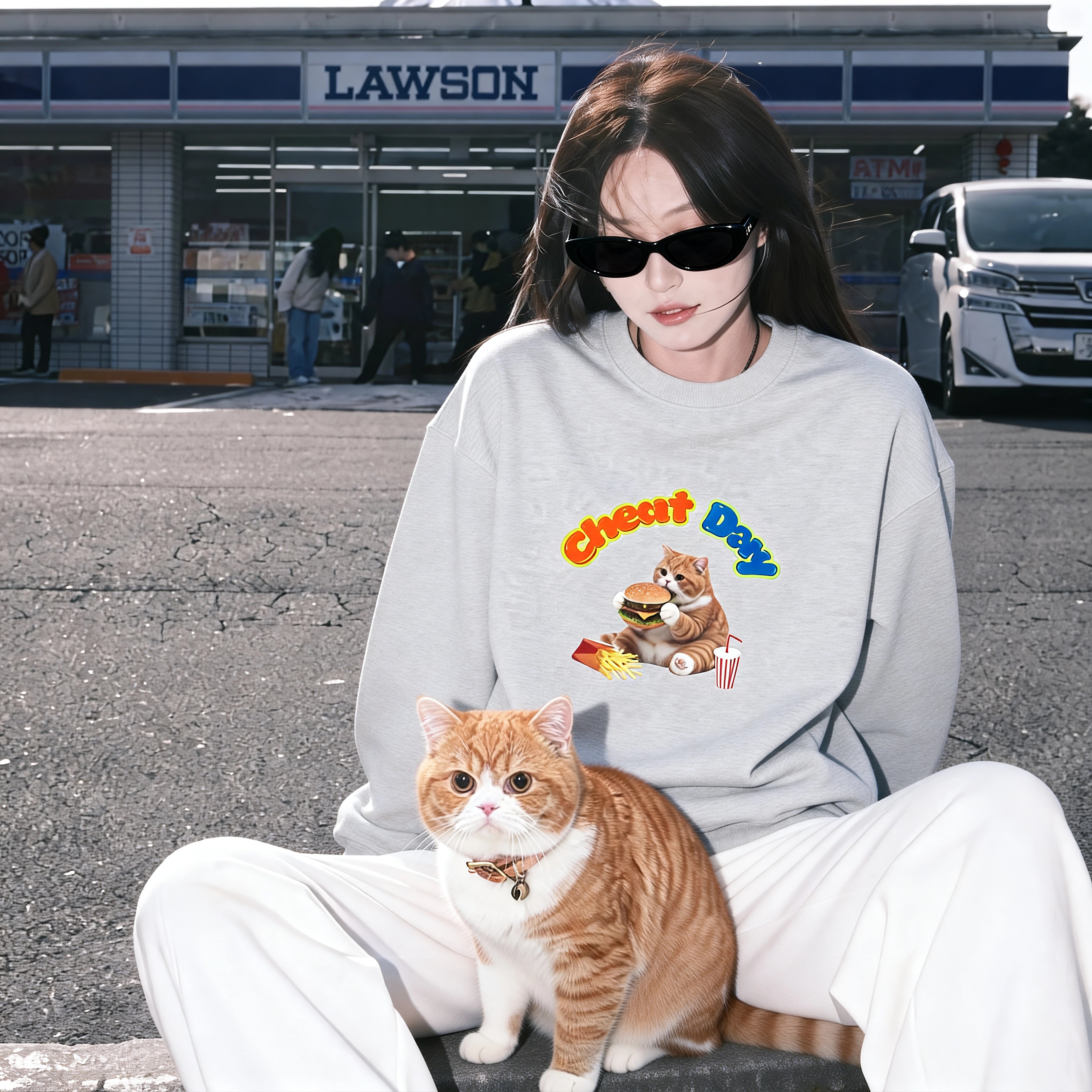 Custom Pet Portrait Sweatshirt - 1:1 Personalized | CheatDay Theme