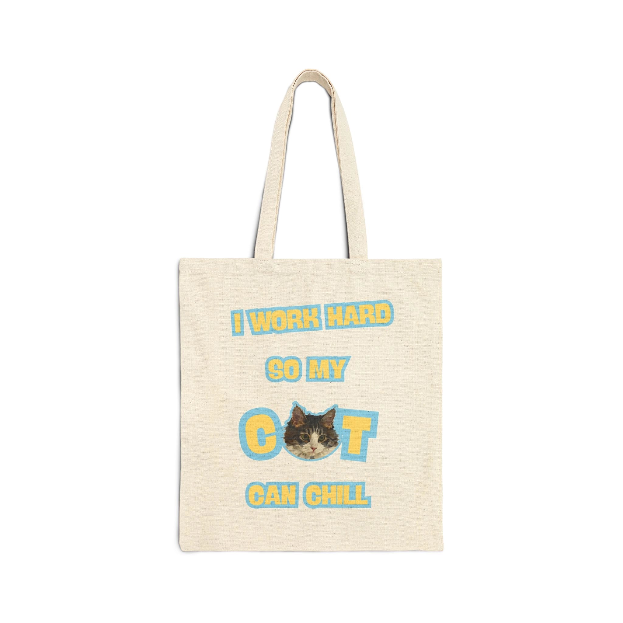 Custom Pet Portrait Tote Bag - 1:1 Personalized | Chill-Yellow Theme