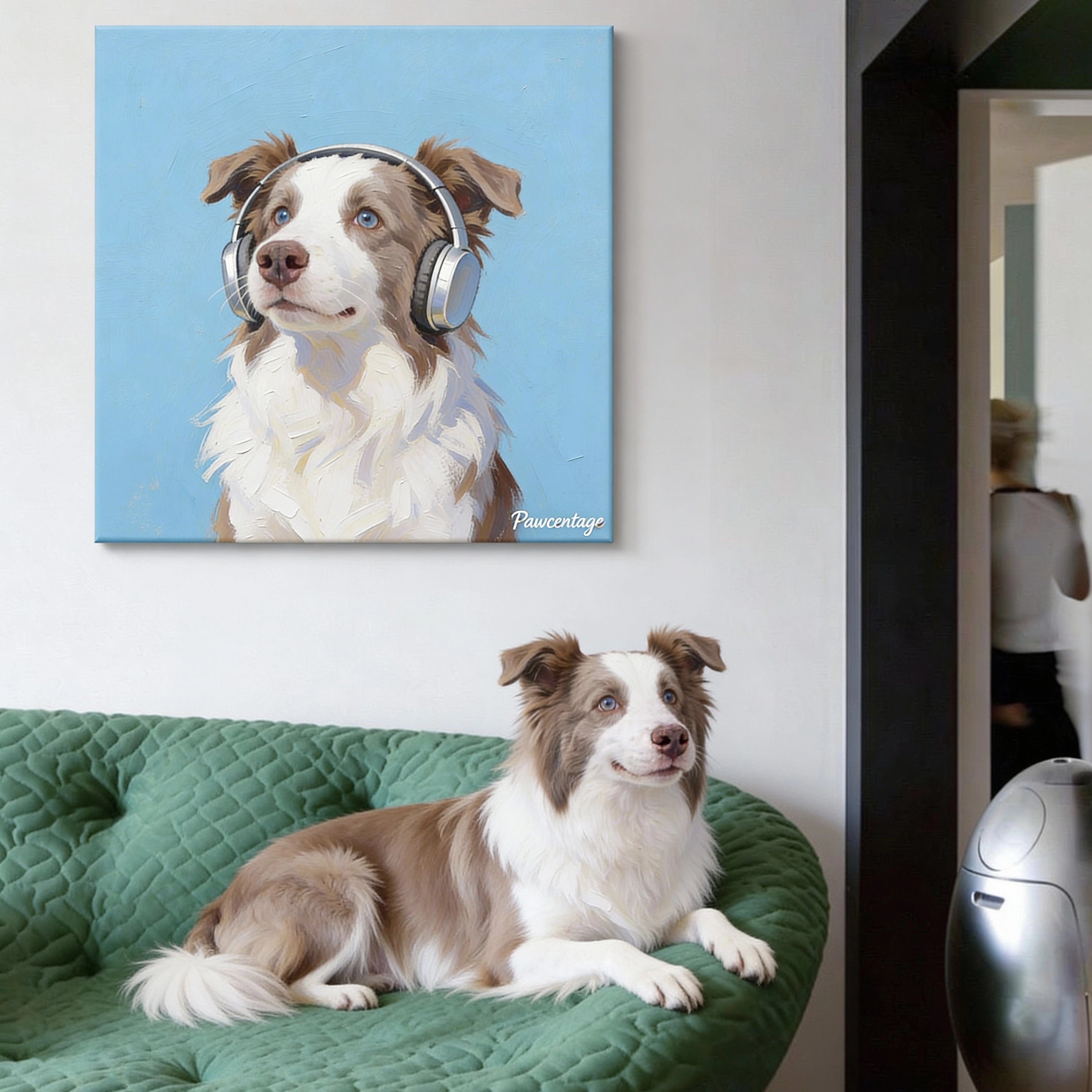 Custom Pet Portrait Canvas - 1:1 Personalized | Musician Theme