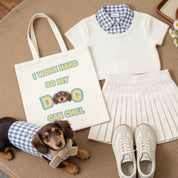 Custom Pet Portrait Tote Bag - 1:1 Personalized | Chill-Yellow Theme