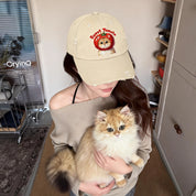 Custom Pet Portrait Cap - 1:1 Personalized | Strawberry Theme