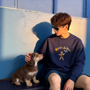 Custom Pet Portrait Sweatshirt - 1:1 Personalized | Badminton Theme