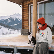 Custom Pet Portrait Sweatshirt - 1:1 Personalized | Skiing Theme
