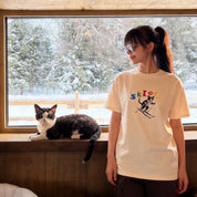 Custom Pet Portrait T-Shirt - 1:1 Personalized | Skiing Theme