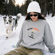 Custom Pet Portrait Sweatshirt - 1:1 Personalized | Snowboarding Theme