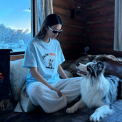 Custom Pet Portrait T-Shirt - 1:1 Personalized | Snowboarding Theme